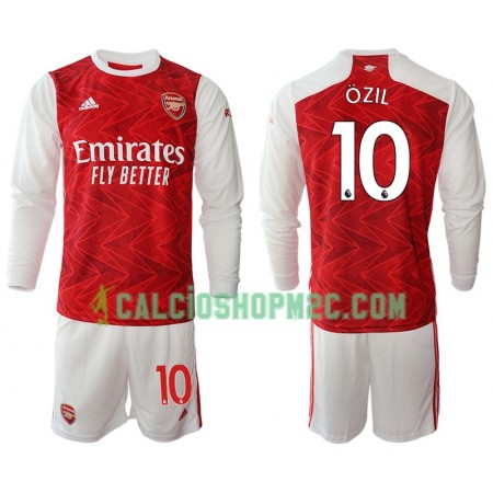 Arsenal Mesut Ozil 10 Bambino Maglia Prima 2020/2021 Manica Lunga (+ Pantaloncini)